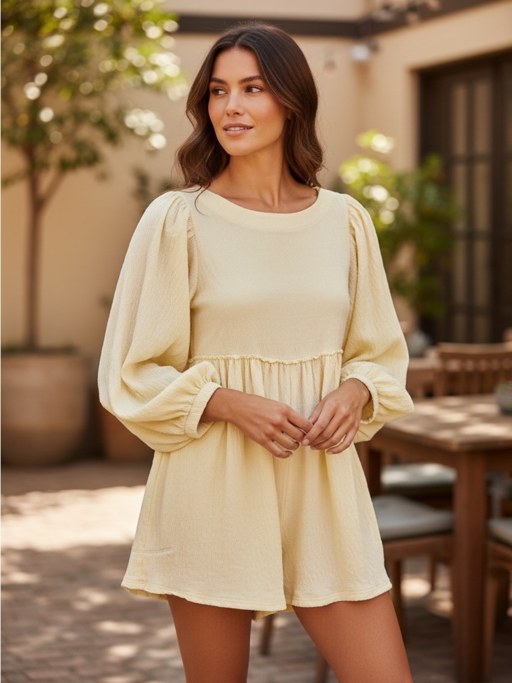 Free People Beach Beyond Obsessed Cotton Romper Yellow Beachy Boho Lounge